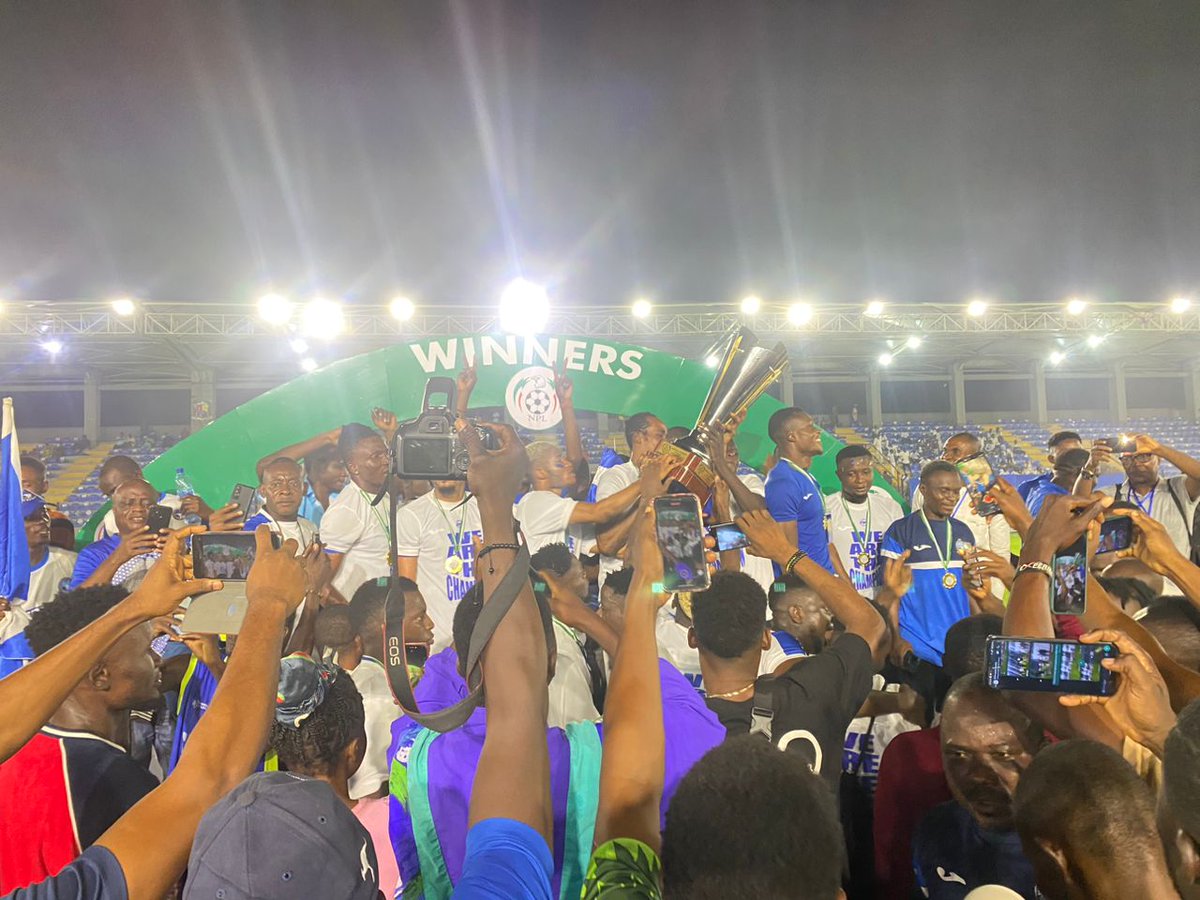 CAF Champions League next season.

Congratulations @enyimba_fc 🏆 

#9jaFootballers #NPFL #NPFL23ChampionshipPlayoff #NPFL23Super6