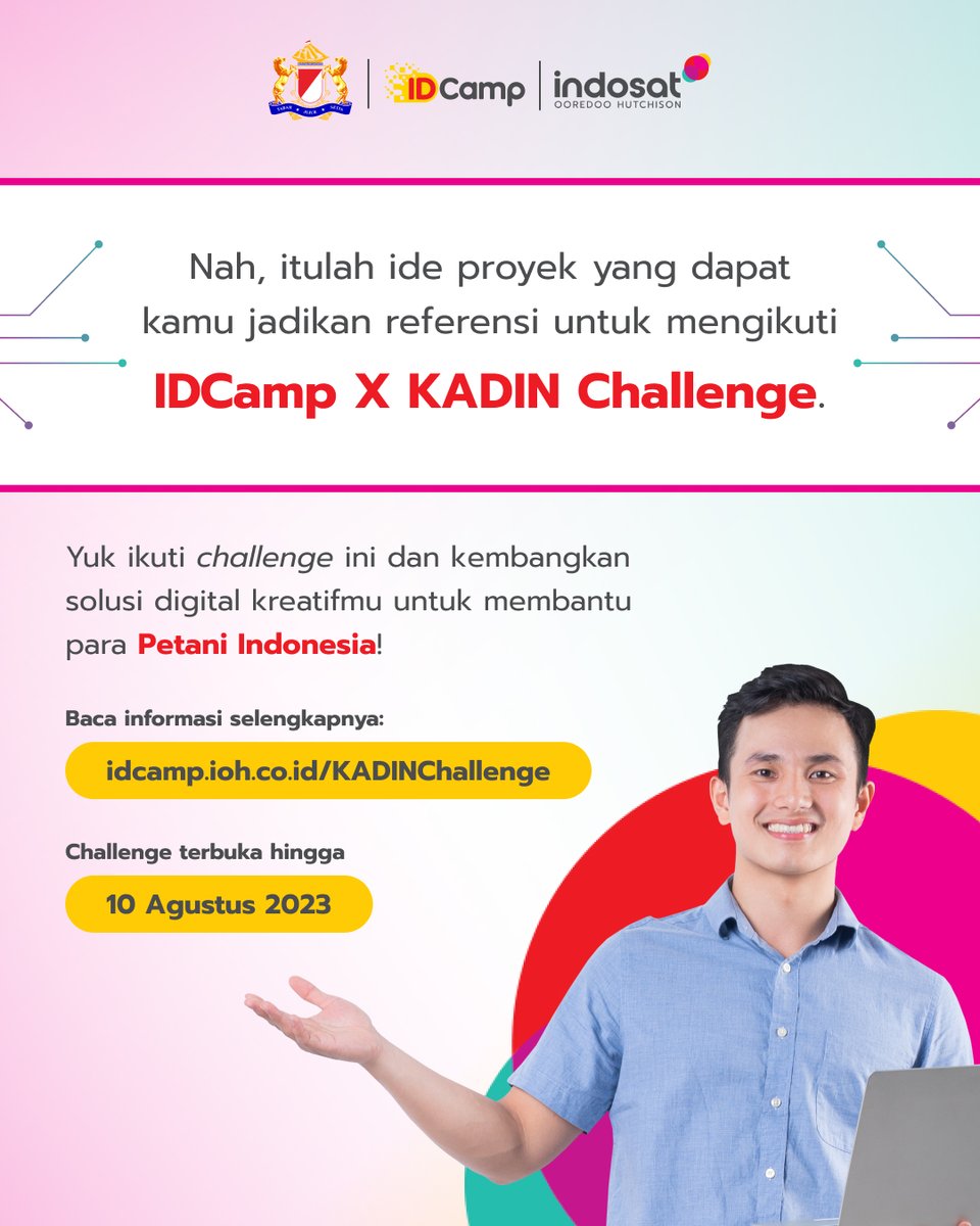 idcamp_indosat's tweet image. Setelahnya, langsung daftarkan dirimu atau grupmu melalui idcamp.ioh.co.id/KADINChallenge dan submit aplikasinya ya! 📌
Good luck!
#IDCamp #BeasiswaCoding #DicodingEvent #offlineevent #IDCampxKADIN #IndosatOoredooHutchison #IDCamp #IDCamp2023 #Beasiswa #BeasiswaCoding #BeasiswaIDCamp