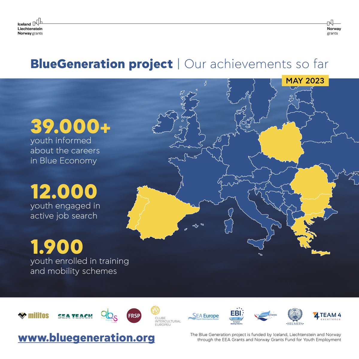 BlueGenerationProject (@bluegeneration_) on Twitter photo Are you a schoolmaster or a VET School manager, a University Professor, or responsible for a Youth Support Agency? Contact us to organize an online presentation or a #mentoring session #for_free at 📧 info@bluegeneration.org
#FundforYouthEmployment #EEAandNorwayGrants Are you a schoolmaster or a VET School manager, a University Professor, or responsible for a Youth Support Agency? Contact us to organize an online presentation or a #mentoring session #for_free at 📧 info@bluegeneration.org
#FundforYouthEmployment #EEAandNorwayGrants