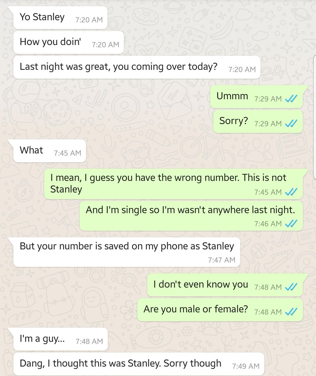 This chat between a gay guy &amp; a straight guy would forever remain the funniest thing you’ll ever read on Twitter this week 🤭😂

A THREAD ‼️