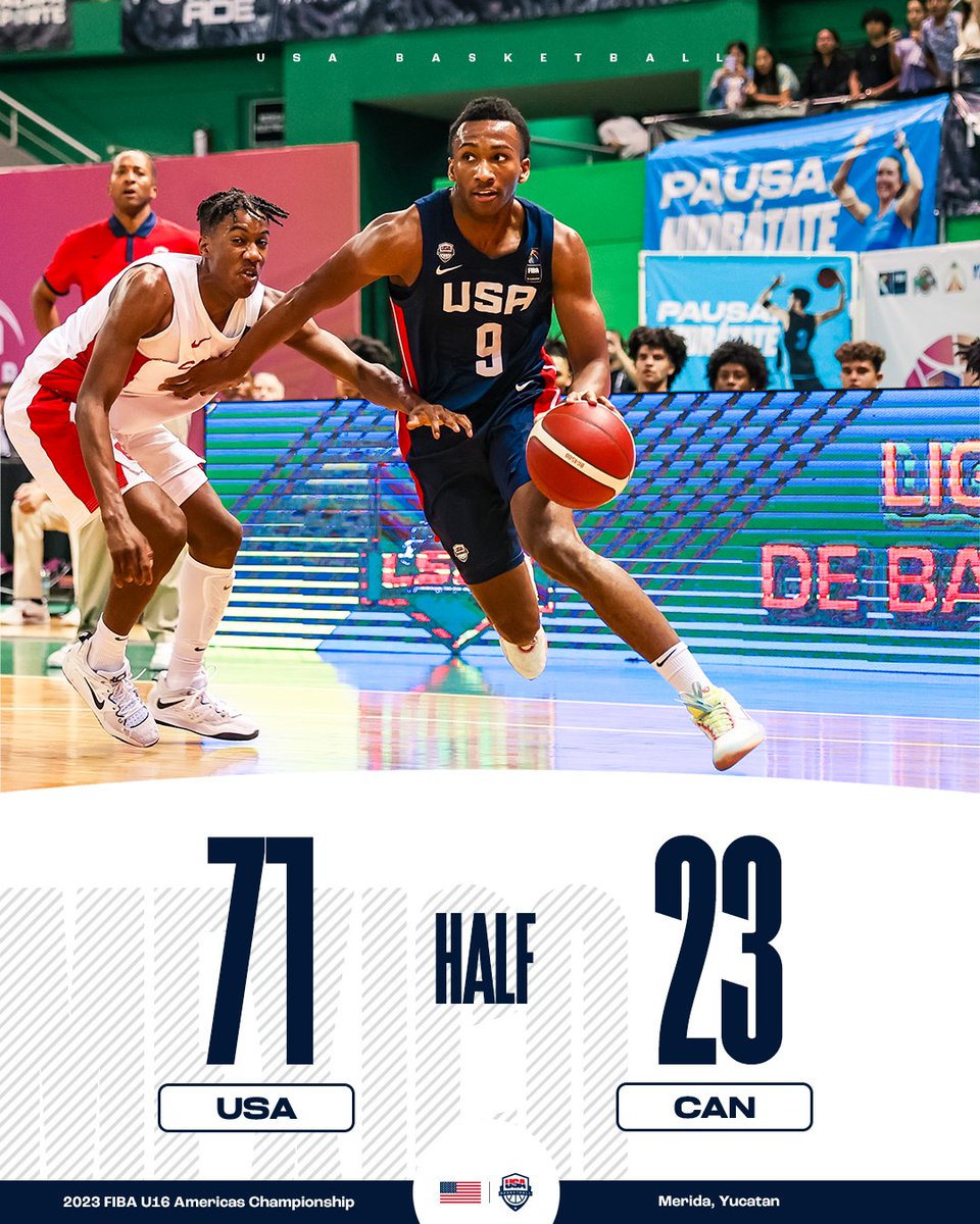 20 minutes left 

@boozer_cameron 13 PTS 7 REB
@ADybantsa 12 PTS 4 REB
@kpeat10 11 PTS 4 REB

🇺🇸 #USABMU16 x #FIBAU16Americas