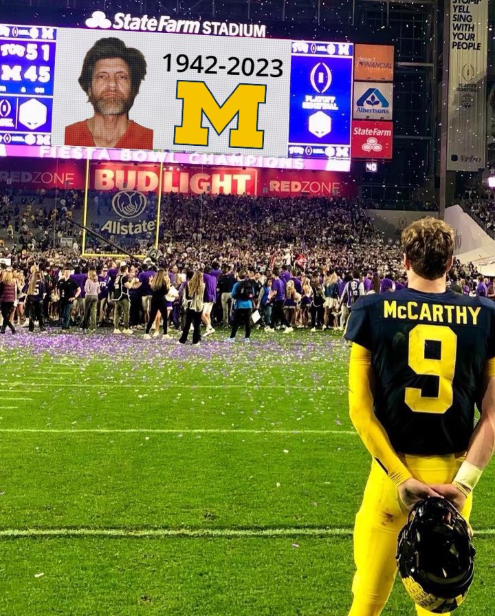 Michigan losing a CFP Semifinal AND their most famous alumnus in the same year…