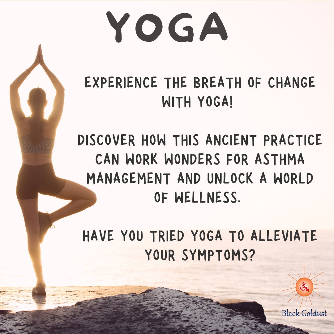 GoldustBlack's tweet photo. Are you suffering from #asthma or any other breathing related issues?  #yoga has been proven as miraculous in rendering good support and eases the nasal blockage and helps in better breathing! https://t.co/s5ChIR0ICl