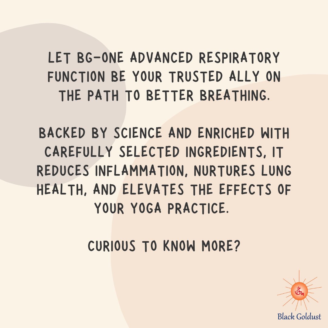 GoldustBlack's tweet photo. In addition to these breathing exercises, #bgone has proven to be helpful towards asthma assistance. BG One is a natural, plant based capsule backed by years of research and patents. https://t.co/fijWXJvlG0