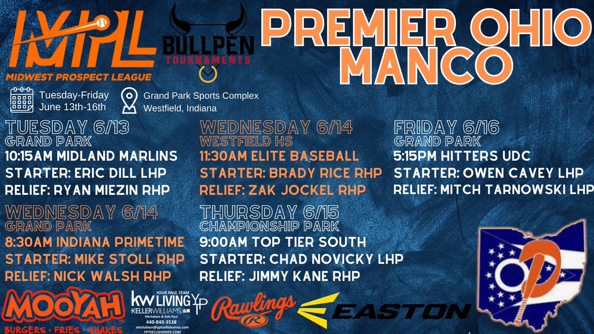 Premier Ohio - KB (@premierohio2024) on Twitter photo This week we will be at one of the best showcase’s in the Midwest! <a href="/ProspectMidwest/">Midwest Prospect League</a>
This showcase is about getting these guys as much exposure as possible!
Should be a great week filled with good ⚾️
#BusinessTrip
<a href="/premierath/">Premier Ohio Baseball</a>
<a href="/Bullpenevents/">Bullpen Tournaments</a> This week we will be at one of the best showcase’s in the Midwest! <a href="/ProspectMidwest/">Midwest Prospect League</a>
This showcase is about getting these guys as much exposure as possible!
Should be a great week filled with good ⚾️
#BusinessTrip
<a href="/premierath/">Premier Ohio Baseball</a>
<a href="/Bullpenevents/">Bullpen Tournaments</a>