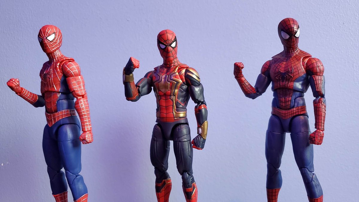 The Spider-Men #spiderman #SpiderManNoWayHome #figurephotography #marvellegends #Hasbro #tasm #viral #AirQualityAlert #toys #spidermanactionfigure