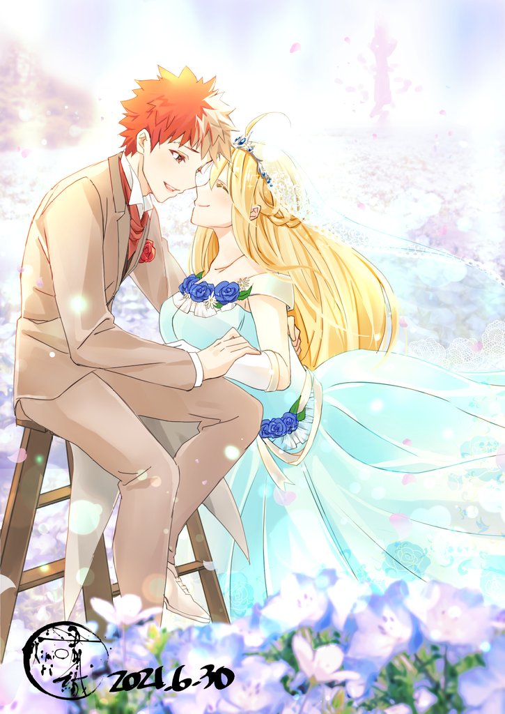衛宮士郎 「#ジューンブライド  もう2年も前なんだ…この絵描いたの……。タイムワープしてる」|Kimioriのイラスト