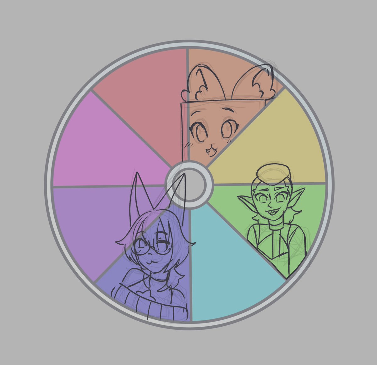 Menychu's tweet image. I took some request on tiktok first but now it&apos;s twitter time! #VTuberEN #colorchallenge