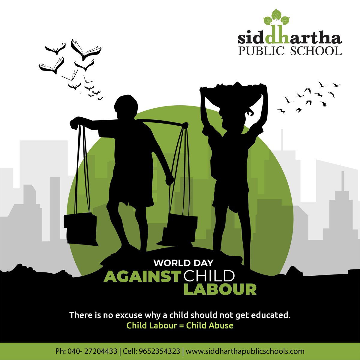 SPSBoduppal's tweet photo. There is no excuse why a child should not get educated.
Child Labour = Child Abuse
World Day Against Child Labour!
#Child #ChildAbuse #ChildEducation #ChildLearn #ChildLabour #StopChildLabour #AgainstChildLabour #AgainstChildLabourDay https://t.co/ukzLTklGb6