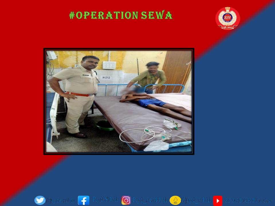 Rendered assistance 01 injuredperson....admitted them to nearest Hospital.... #OperationSewa @RPF_INDIA @ErRpf @rpfersdah