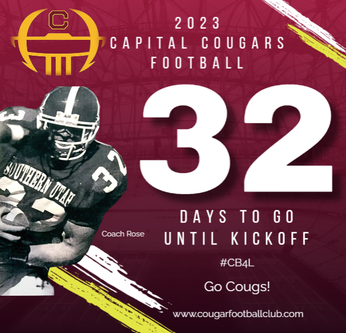 Excited to Announce That We Are Only <a href="/CoachRoseCHSFB/">CoachRose_CHSFB</a> Days Away From Kickoff! Go Cougs!