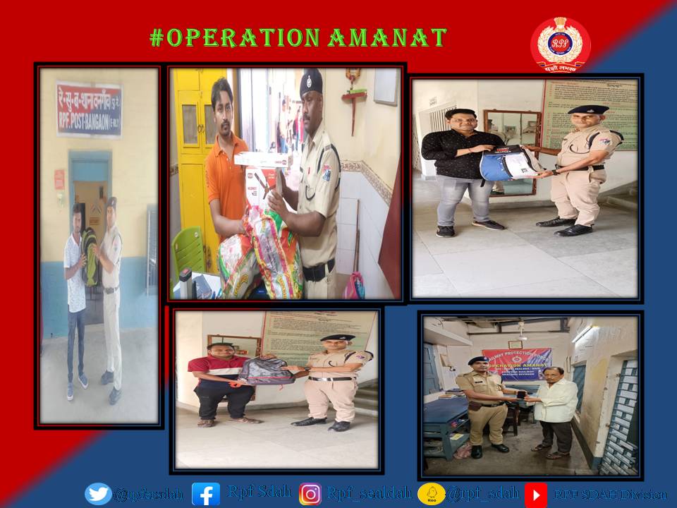 Recovered articles valued Rs.45,000/-.... returned to rightful owners.... #OperationAmanat @RPF_INDIA @ErRpf @rpfersdah