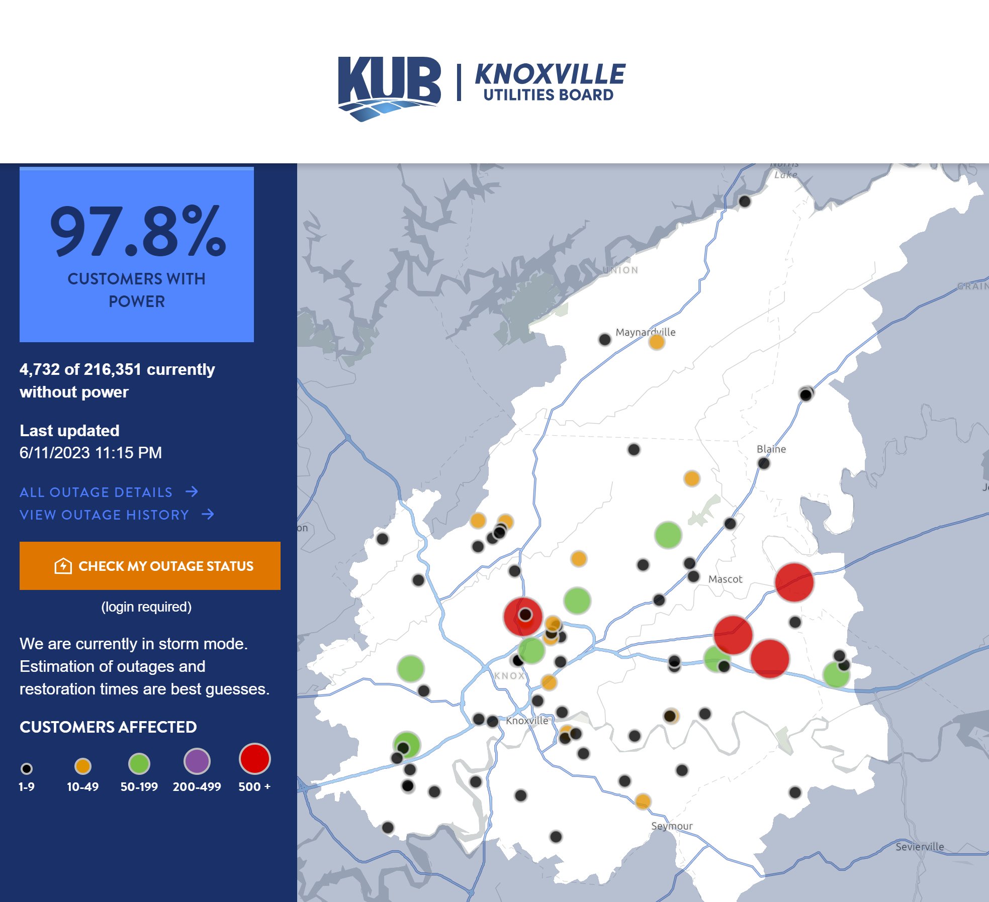 Knoxville Utilities Board on Twitter "Crews are working quickly and