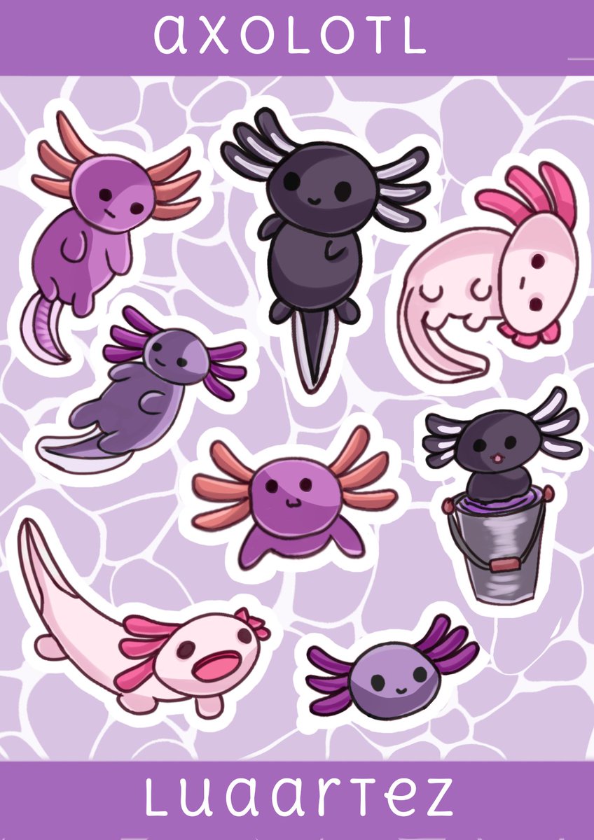 luaartez's tweet photo. cartelinha de axolotl!!!! https://t.co/19Nqyl6ocH