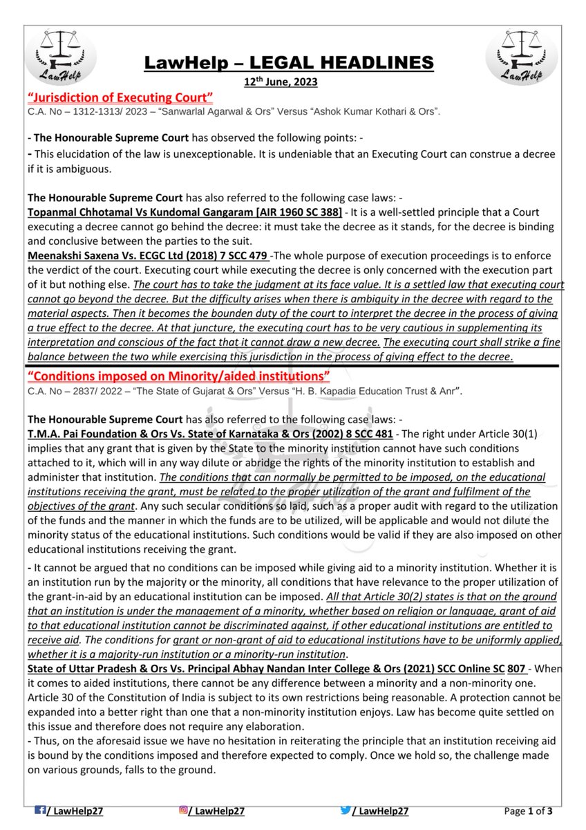 LawHelp on Twitter "Legal Headlines Date 12/06/2023 . . . Law 