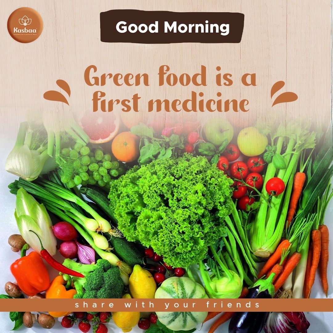 Good Morning 🌞 Green food is first medicine #goodmorning #goodmorningpost #goodmorningworld #goodmorningindia #goodmorningkasbaa #goodmorningfriends #goodmorningeveryone #GoodMorningTwitterWorld