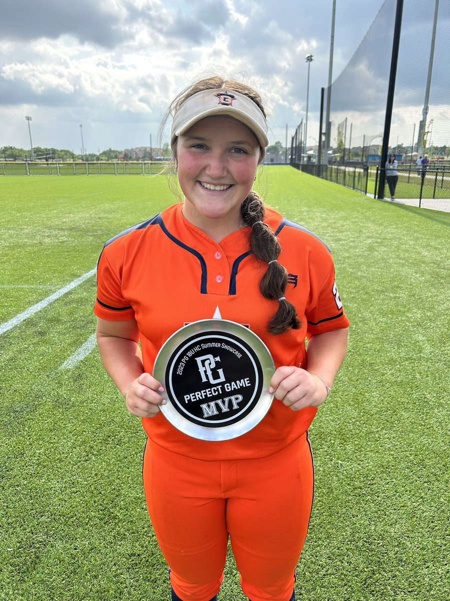 Congrats to our 2024 second baseman  Phoebe Miller on her outstanding performance this weekend!! Phoebe was selected by the tournament as the 18U Perfect Game MVP. 
Well deserved! 💪🏼

<a href="/PMiller1108/">Phoebe Miller</a> <a href="/topgunfastpitch/">Top Gun Fastpitch</a>