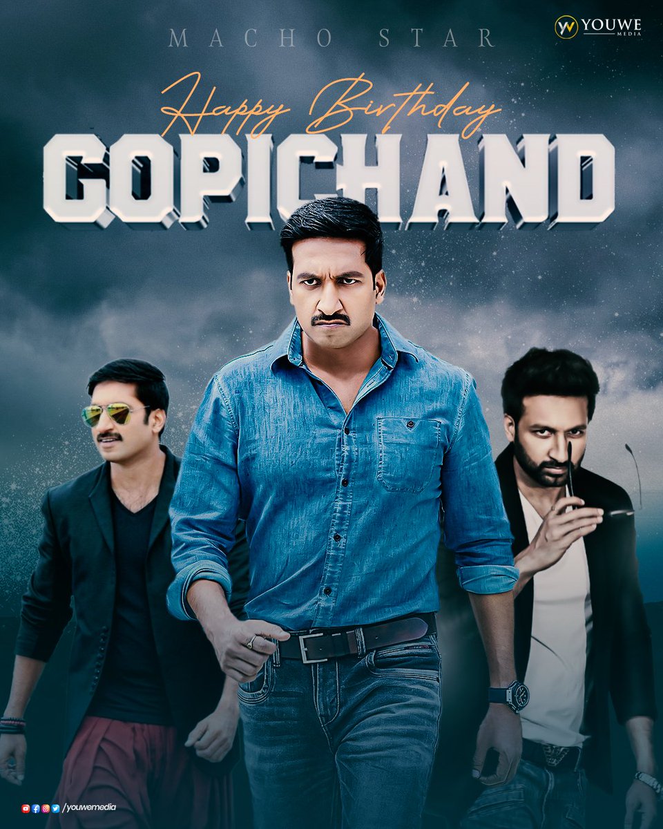 Wishing the Macho Star of Tollywood, The Dynamic actor who always impressed us with his brilliant performances & unique movies @YoursGopichand a very Happy Birthday🥳🎊

Wishing you lots of happiness and many successful years to come.🎉

#HBDGopiChand #HappyBirthdayGopiChand…