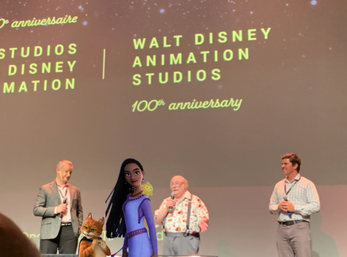 I actually made this today it’s Puss In Boots from Puss In Boots: The Last Wish and Asha from Wish both with Dan Abraham and Trent Correy and Eric Goldberg all talking about the Disney 100 short Once Upon a Studio at the 2023 Annecy International Animated Film Festival