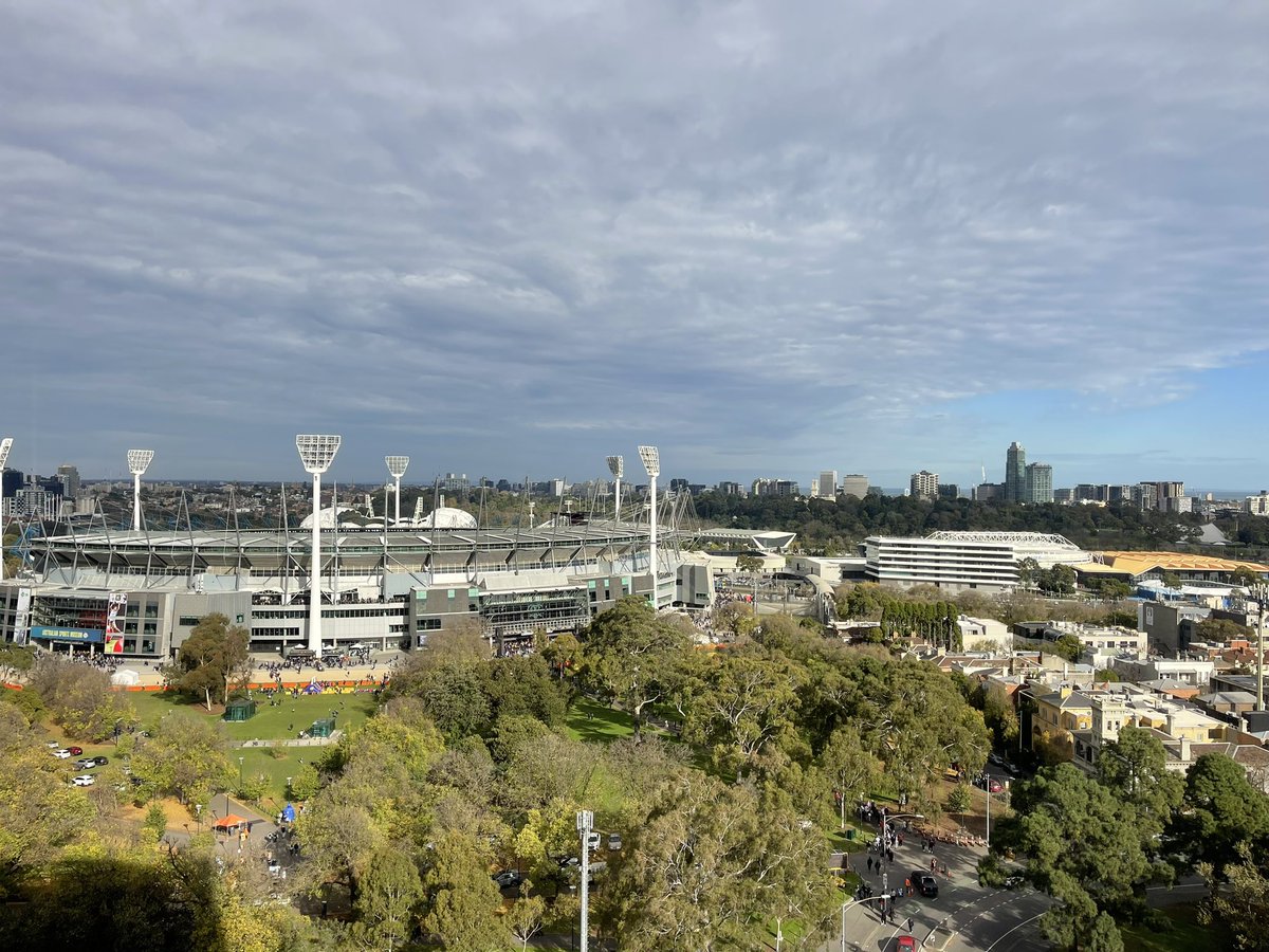 Our view from the Pullman. Good to get a night away for an extended long weekend.