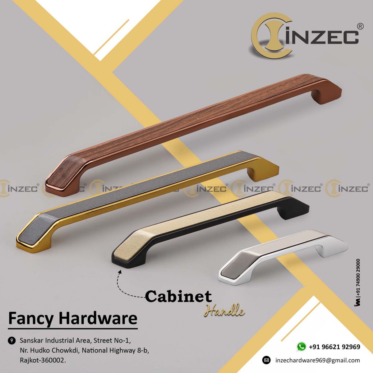 ibais_hardware's tweet photo. FANCY HARDWARE (RAJKOT)
For enquiry via WhatsApp click:
https://t.co/sfw983vYqQ
Mr. Hirenbhai Patel - +91 96621 92969
#cabinethandle #cabinethardware #maindoorhandle #doorcabinethandle #handlehardware #doorhandle #dooraccessories #drawerhandle
.
@IBAISMEDIA https://t.co/3Bu0VcKdqx