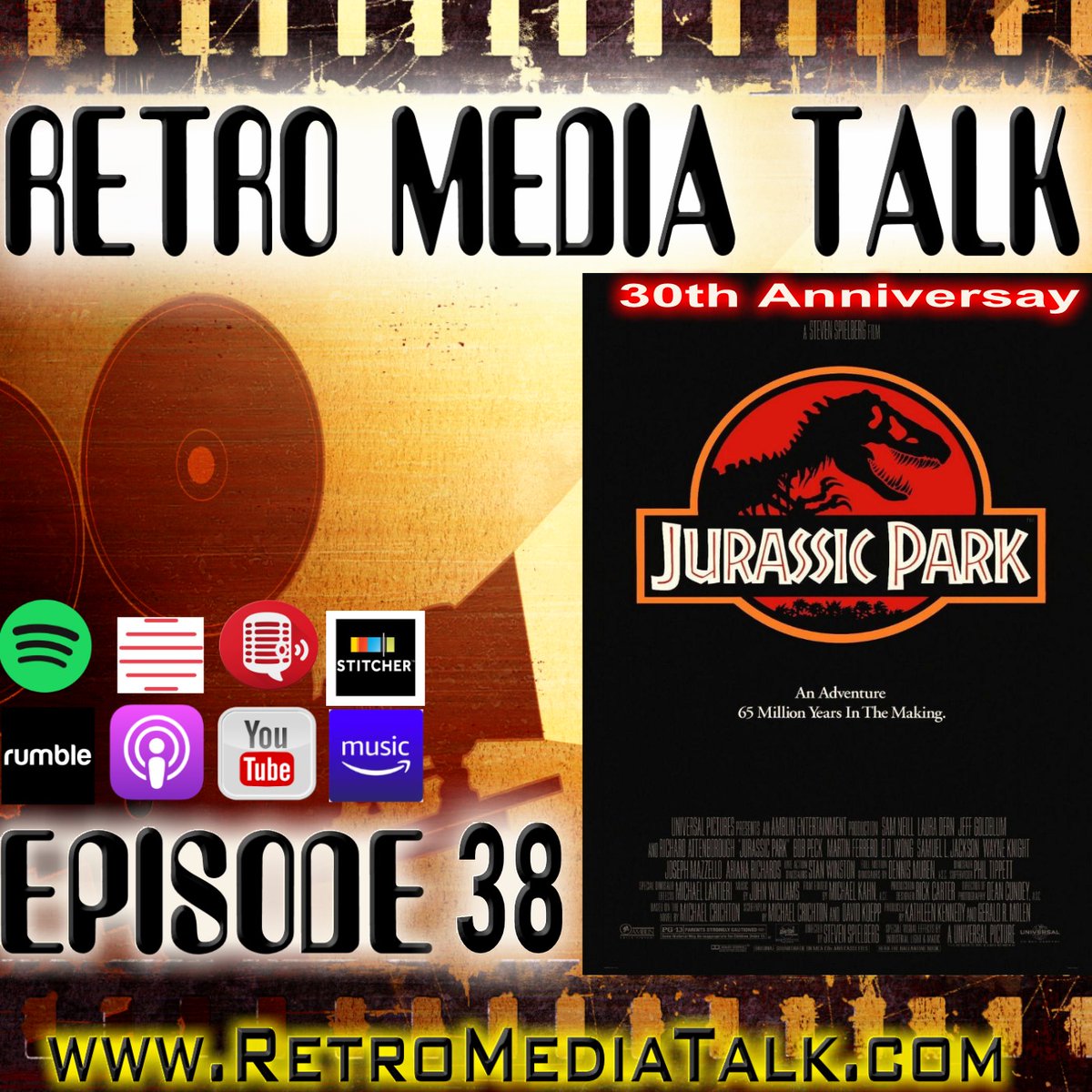 JURASSIC PARK -Episode 38: Retro Media Talk | Podcast
RetroMediaTalk.com
🎹
#jurassicpark30thanniversary #retromedia #jurassicpark #podcast #StevenSpielberg #90sMovies #90s #episode38 #retromediatalk #podcasts #podcast #podcasting #spotifypodcast #applepodcasts #stitcher