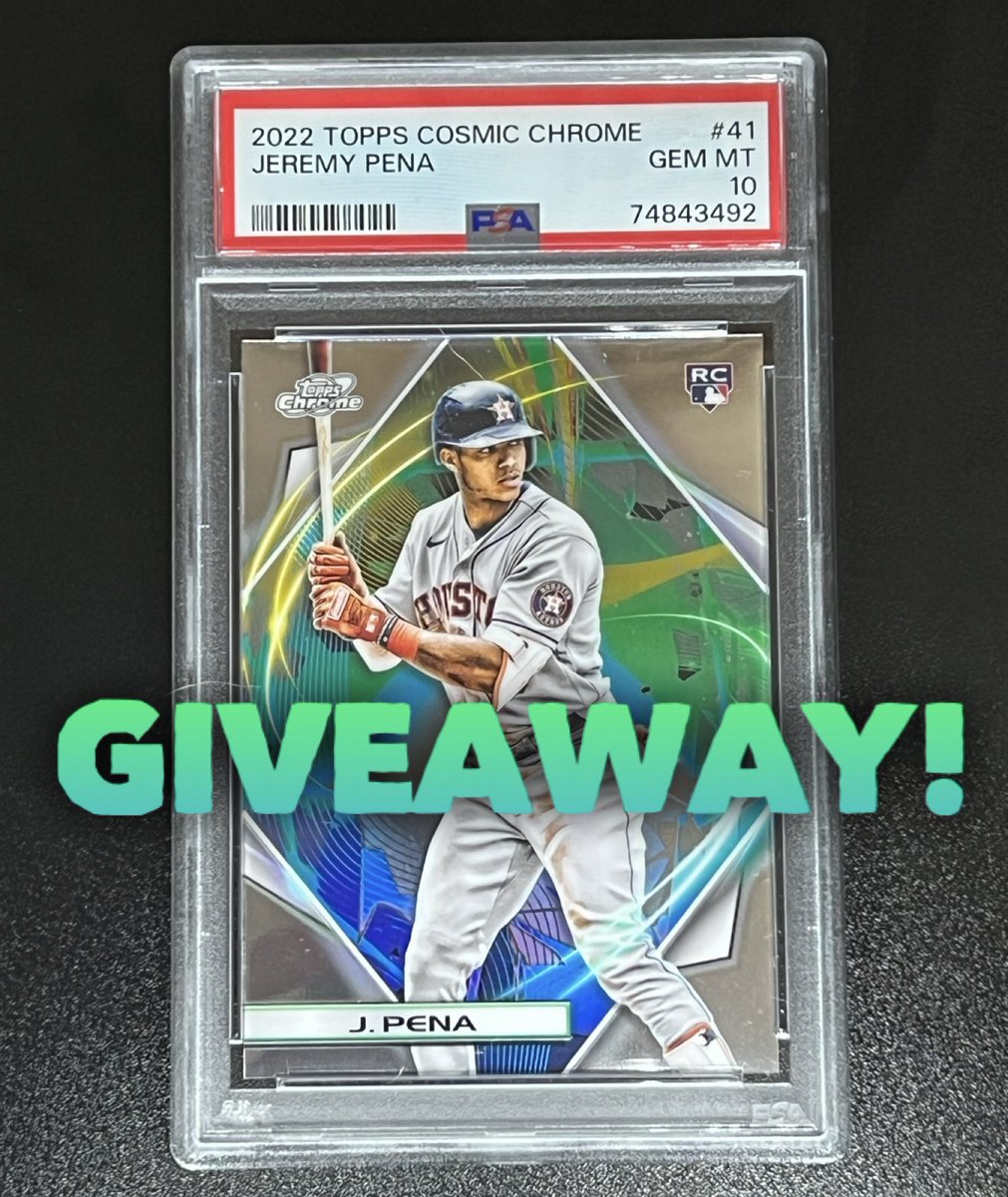 Giveaway
1.) Retweet
2.) Follow

Ends Sunday June 18th at 12PM EST

#GiveAway #psa #maestrocards
#sportscards #whodoyoucollect #thehobby #tradingcards #baseball #rookiecard #sports #baseballcards #cards #mlb #sportscardsforsale #cardcollector #sportscardscollector @CardPurchaser