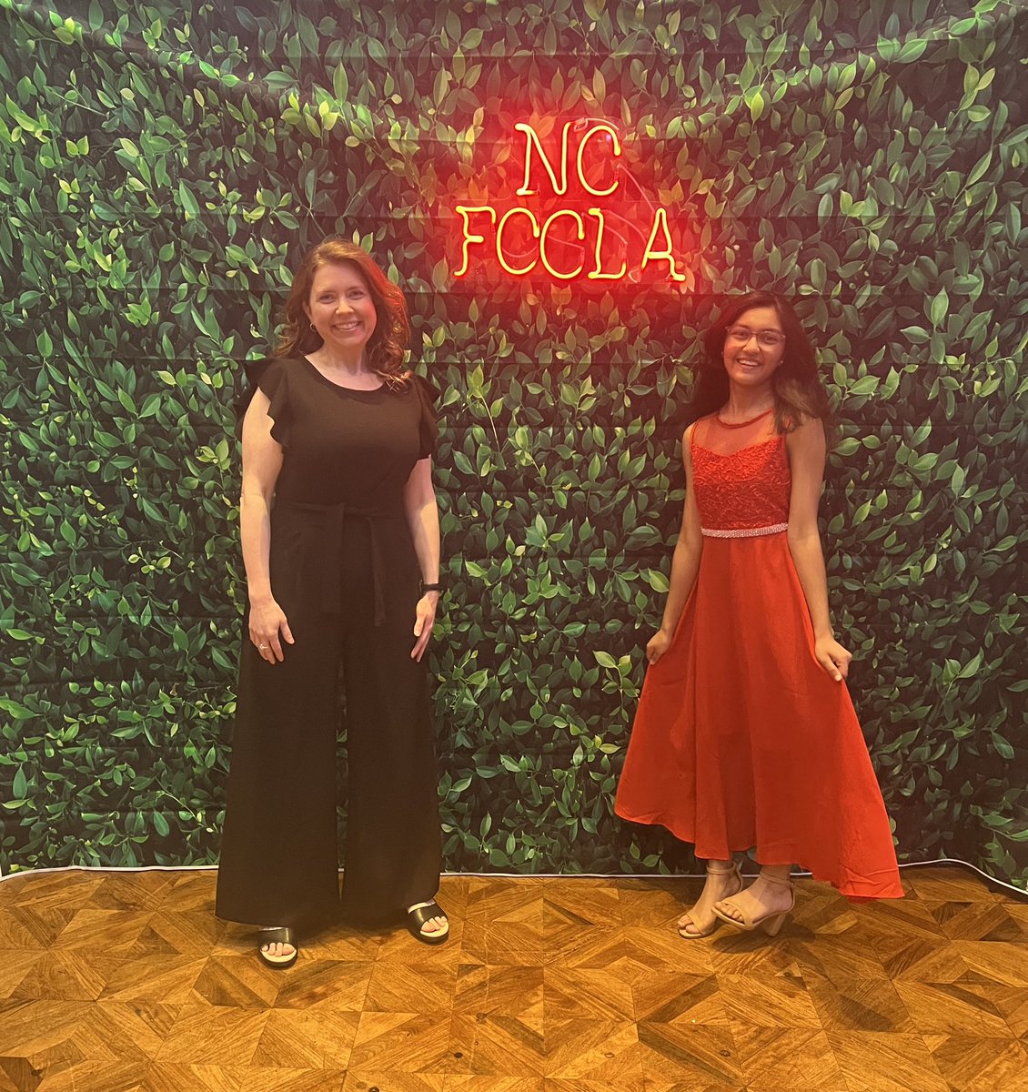 Happy 78th birthday, <a href="/NationalFCCLA/">National FCCLA®</a>! This 2022-2023 school year has indeed been #incREDible! My state officer Riya and I had fun representing <a href="/westcaryimps/">West Cary Imps</a> at the 2023 <a href="/NCFCCLA/">North Carolina FCCLA</a> State Leadership Conference in Greensboro. #FCCLAfamily #FCCLAbirthday #FamilyAndConsumerSciences #CTSO