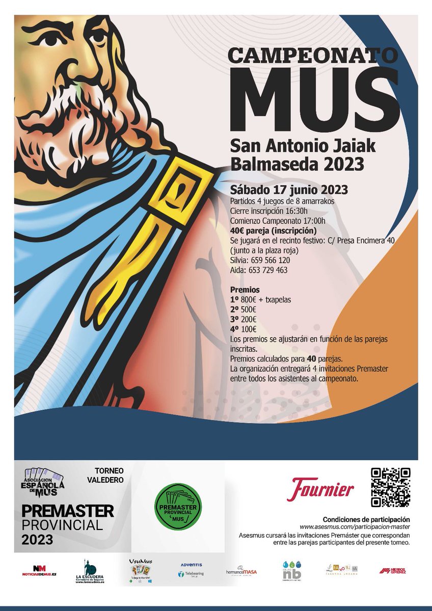 #mastermus Campeonato mus San Antonio Jaiak Balmaseda 23, el 17 de junio en Balmaseda asesmus.com/torneos/?m=0&c…