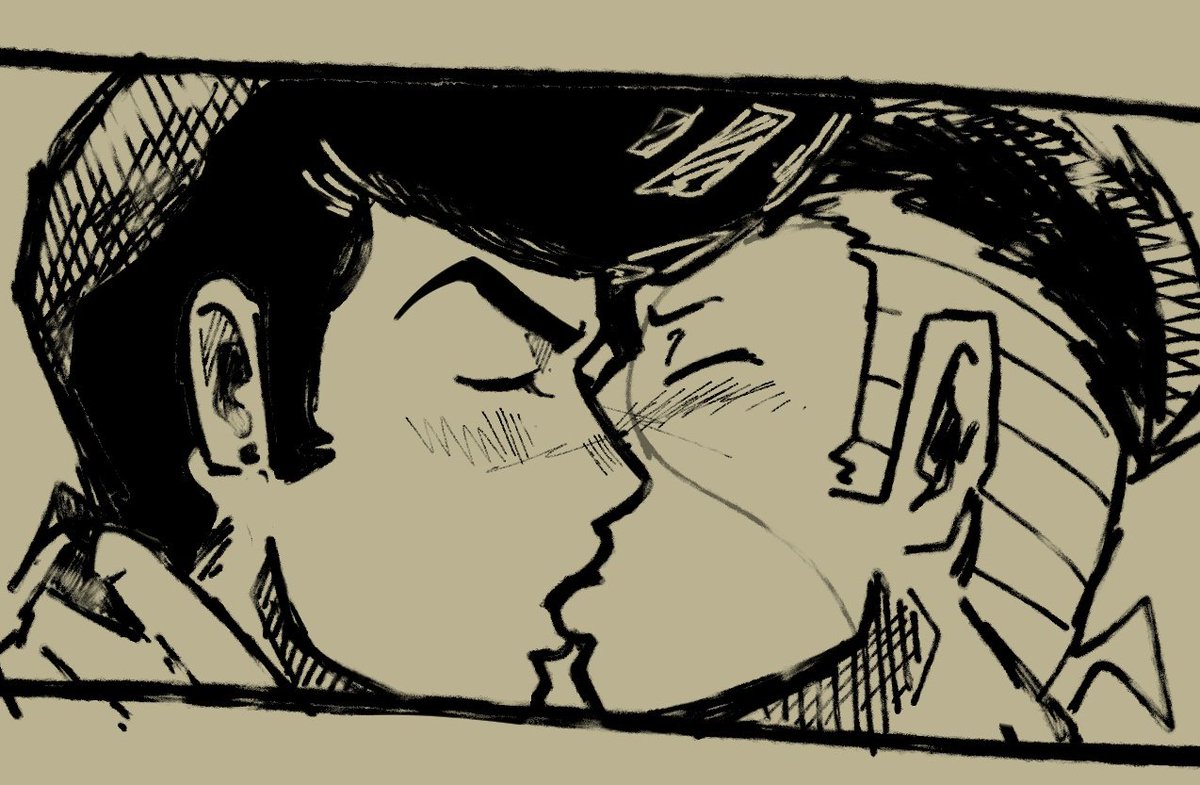 josuke x okuyasu
-
-
-
-
-
-
-
-
-
-
My friend wanted me to draw them kissing so,,,,