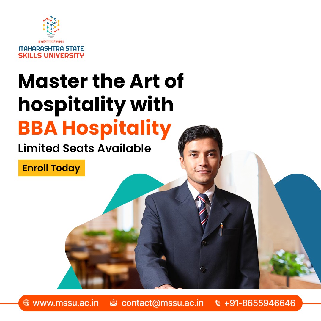🎓 Discover the Secrets of Exceptional Hospitality! Enroll today MSSU's BBA Hospitality

👉Visit Us: mssu.ac.in

📞Call Us: 8655946646

#bba #hospitalitycareer #mssu #maharashtrastateskillsuniversity #specializeduniversity #qualityeducation #mumbai #pune #maharashtra