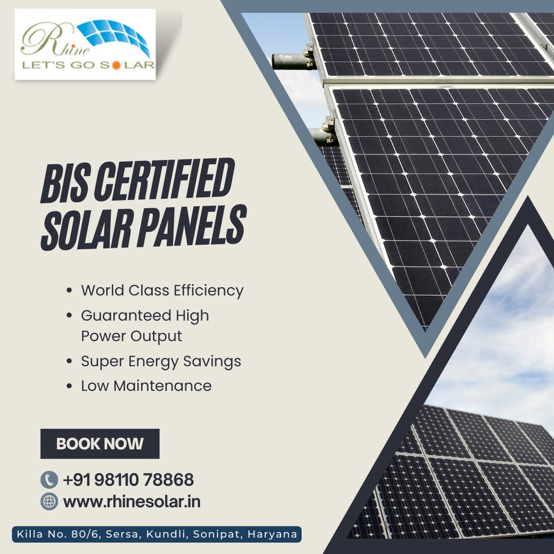 'Elevate Your Energy Game with our BIS Certified Solar Panels'

🔋 Take control of your energy future with our BIS Certified solar panels, delivering unmatched performance and durability.  #SolarEnergy #PowerfulPerformance #Sustainability 

| Website: bit.ly/33iKw4m