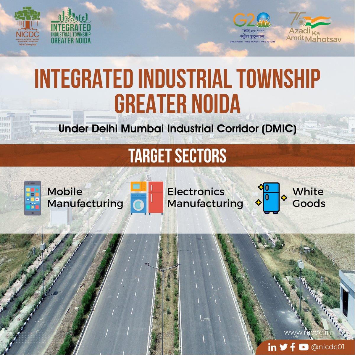 #IITGN #NICDC #IndiaReimagined @iitgnl is a meticulously planned township and is home to industries such as Mobile Manufacturing, Electronics Manufacturing & White Goods.