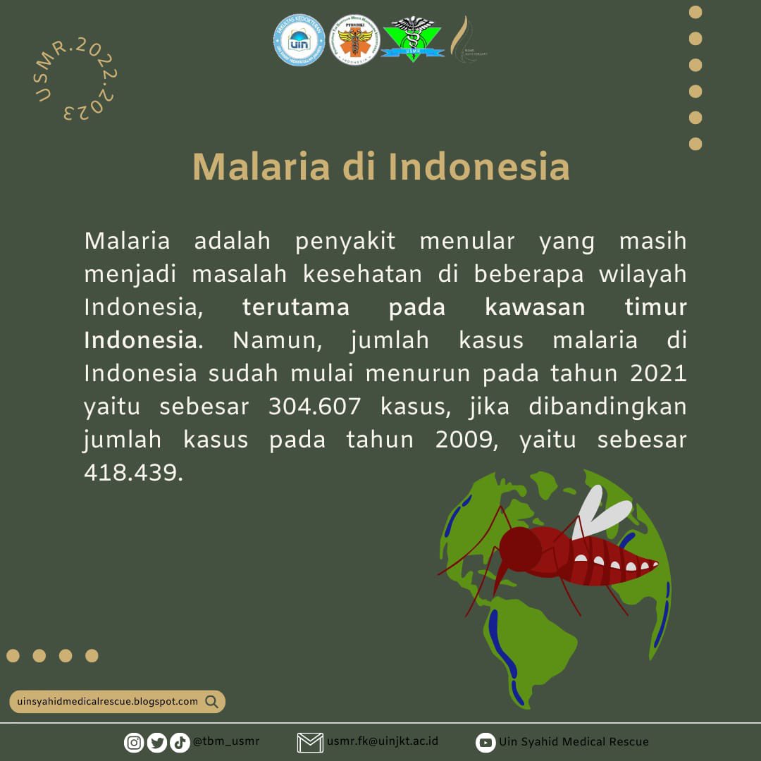 tbm_usmr's tweet photo. || POSTER EDUKASI: MALARIA ||
•
More information:
Instagram: @tbm_usmr
Twitter: @tbm_usmr
Blog: https://t.co/2eBvpcLisG
Email: usmr.fk@uinjkt.ac.id
•
#USMR
#UMSR2022/2023
#uinsyahidmedicalrescue
#siapsigaptanggap https://t.co/FAYBVJ7dRN