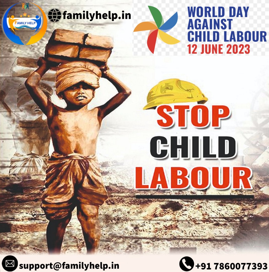 #WorldDayAgainstChildLabour #बाल_श्रम #GoodMorningMonday #MondayMotivation #Mondaymorning #MondayVibes #MondayThought #MondayMood #HappyMorning #bestdigitalmarketing
#helpfamily387
#FH387
#familyhelp387
Contact for More Details :- +91 7860077393
lnkd.in/d4nn7t_C