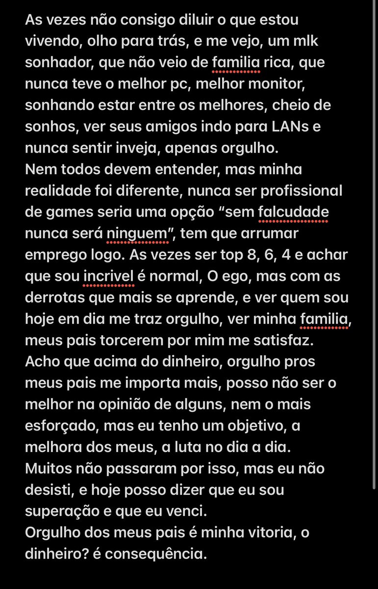 Desabafo.