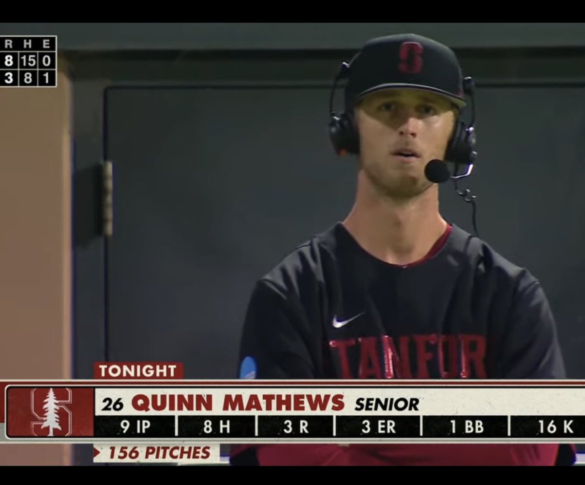 Gavin McHugh on Twitter: "156 pitches. dude is gonna have to take a gap(04)
