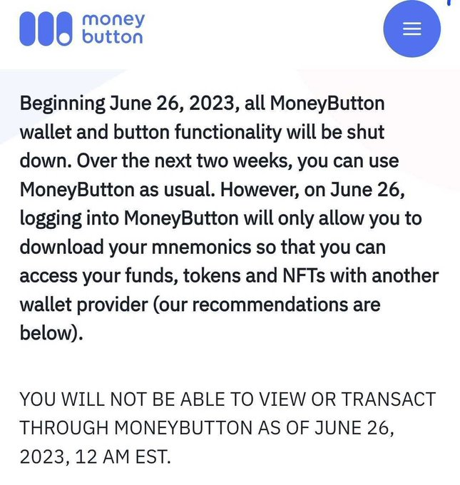 Why shutting it down? @money_button @CalvinAyre 
Why not just hand over to others in BSV eco?