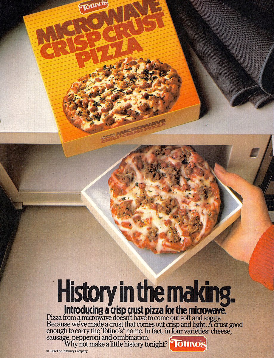 RetroNewsNow on Twitter "🍕Totino's New Microwave Pizza (1985)"