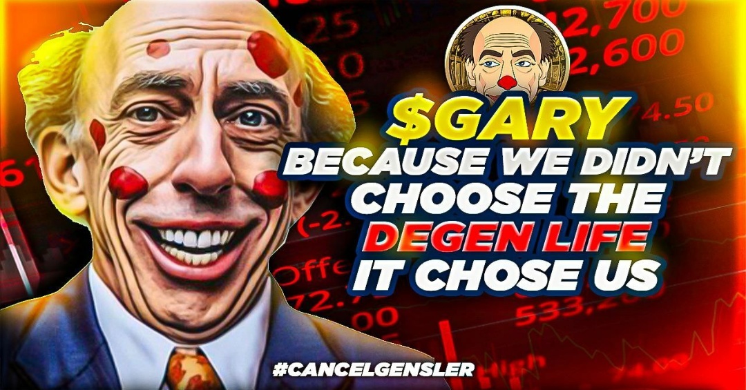 BECAUSE WE DIDN'T CHOOSE THE DEGEN LIFE. IT CHOSE US #RichardHeart #CZ #Bitboy #Coinbase #Bittrex #JustinSun #AltcoinDaily #RanNeuner #LarkDavis #MMCrypto #memetokens #moonshot $GARY #pepe $pepe $bob #garygensler $BNB $psyop $ben $mong $bob #BULLMARKET #FLOKI #cancelgarynow