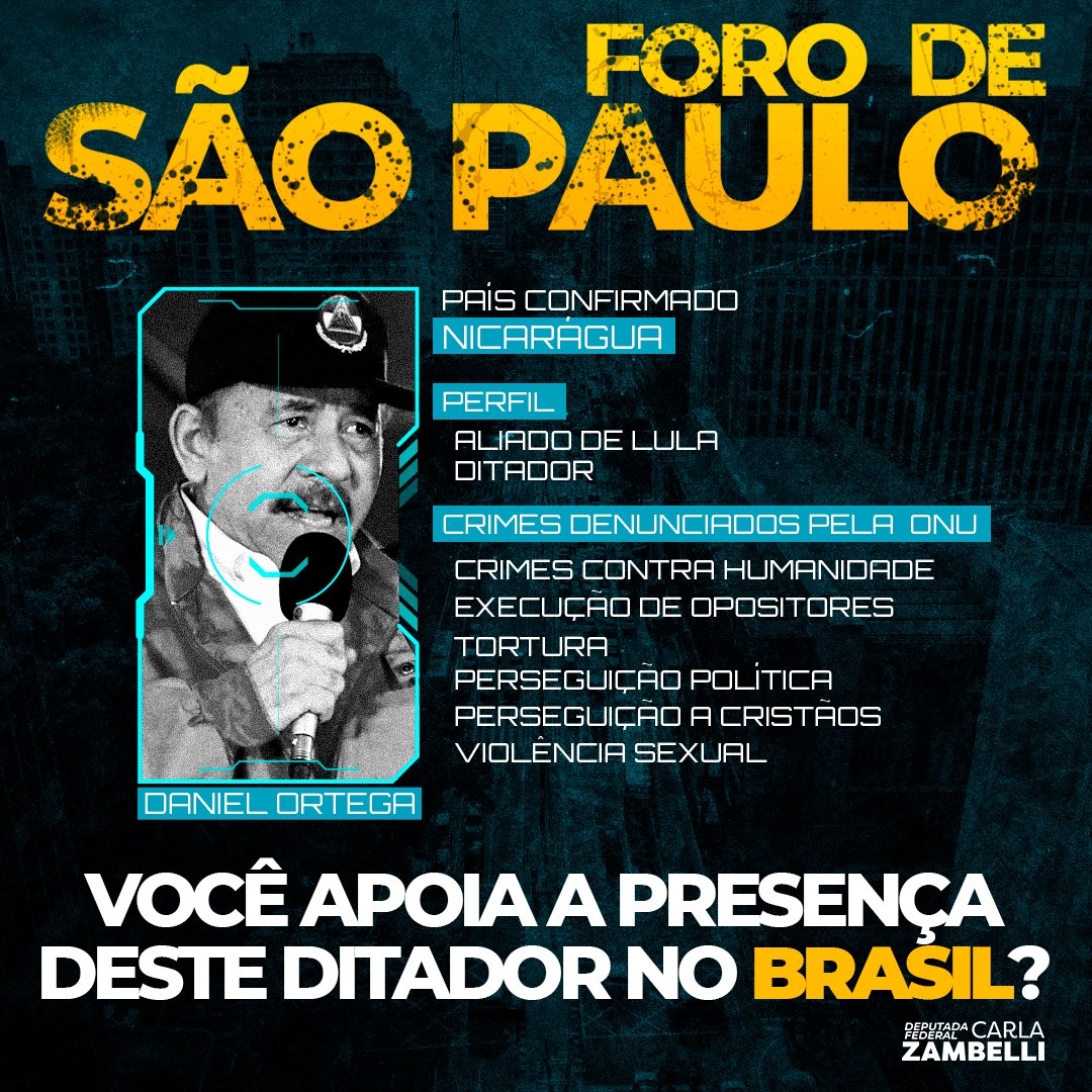 ZambelliRita_'s tweet photo. Vejam o perfil deste ditador (amigo de lula) cujo país confirmou presença no DIABÓLICO FORO DE SP, em  junho/23! https://t.co/KRMkDpI2RJ