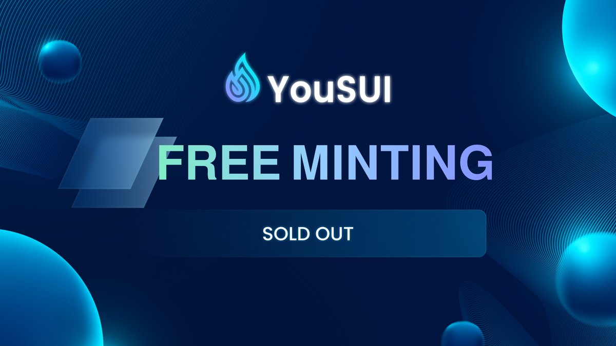 YouSUI_Global's tweet photo. 🌊We are overjoyed by the phenomenal response to our #FreeMinting event! In under 3 minutes, all 2000 spots were completely 'sold out' without a hitch!

🌈Join YouSUI Discord : https://t.co/aVHf5jyKDS

🌊Massive shoutout to our community and exceptional dev team for making this possible. 
This achievement marks yet another significant milestone for #YouSUI, following the successful completion of our Test IDO Launchpad. 
Thank you all for your unwavering support! Stay tuned for more exciting updates this week!

@YouSUI_Global @SuiNetwork @Mysten_Labs 
#YouSUI