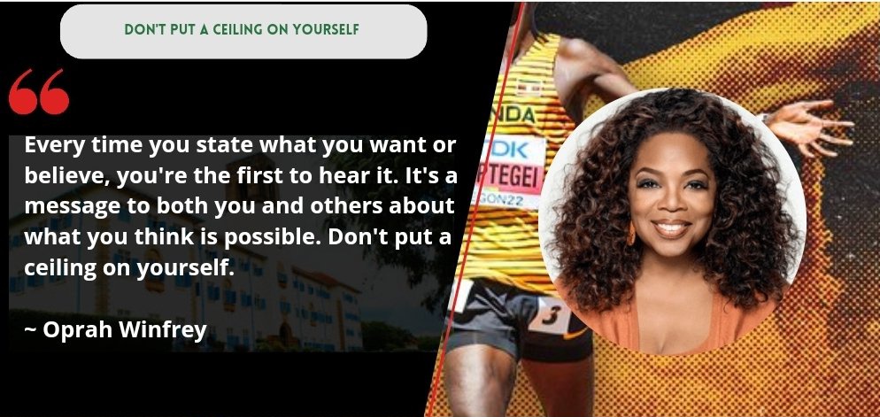 In this new week, we remind you of what Oprah Winfrey says, 'Don't  put a ceiling on yourself.' 

Whatever you think is possible, whatever you believe can be done. Just don't put a ceiling on yourself.

Good Morning
#BuildForTheFuture