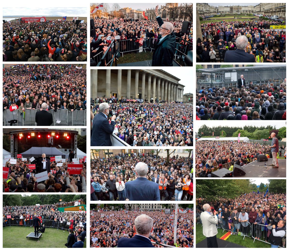 @adammaanit This is mine. 
Thousands & thousands. Queues around the block to hear the man speak at venues up & down the land.
Now you show me that cordoned off corner in an aircraft hangar, or the Irish Embassy Party or anything you like that doesn't show this level of support.
#ItWasAScam