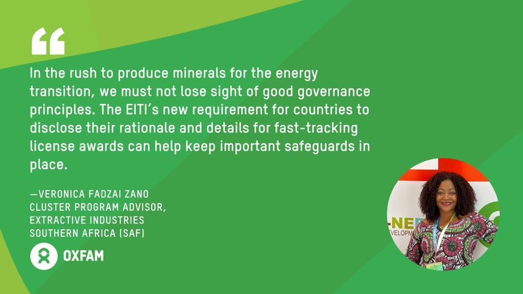 Oxfam in Southern Africa (@oxfaminsaf) on Twitter photo Oil, gas, and mining projects should not add to poverty, they should help communities overcome injustice, with communities deciding whether and how to develop their own resources.
<a href="/OxfaminSAF/">Oxfam in Southern Africa</a> at the EITI Global conference in Senegal
oxfamamerica.org/explore/eiti23/ Oil, gas, and mining projects should not add to poverty, they should help communities overcome injustice, with communities deciding whether and how to develop their own resources.
<a href="/OxfaminSAF/">Oxfam in Southern Africa</a> at the EITI Global conference in Senegal
oxfamamerica.org/explore/eiti23/