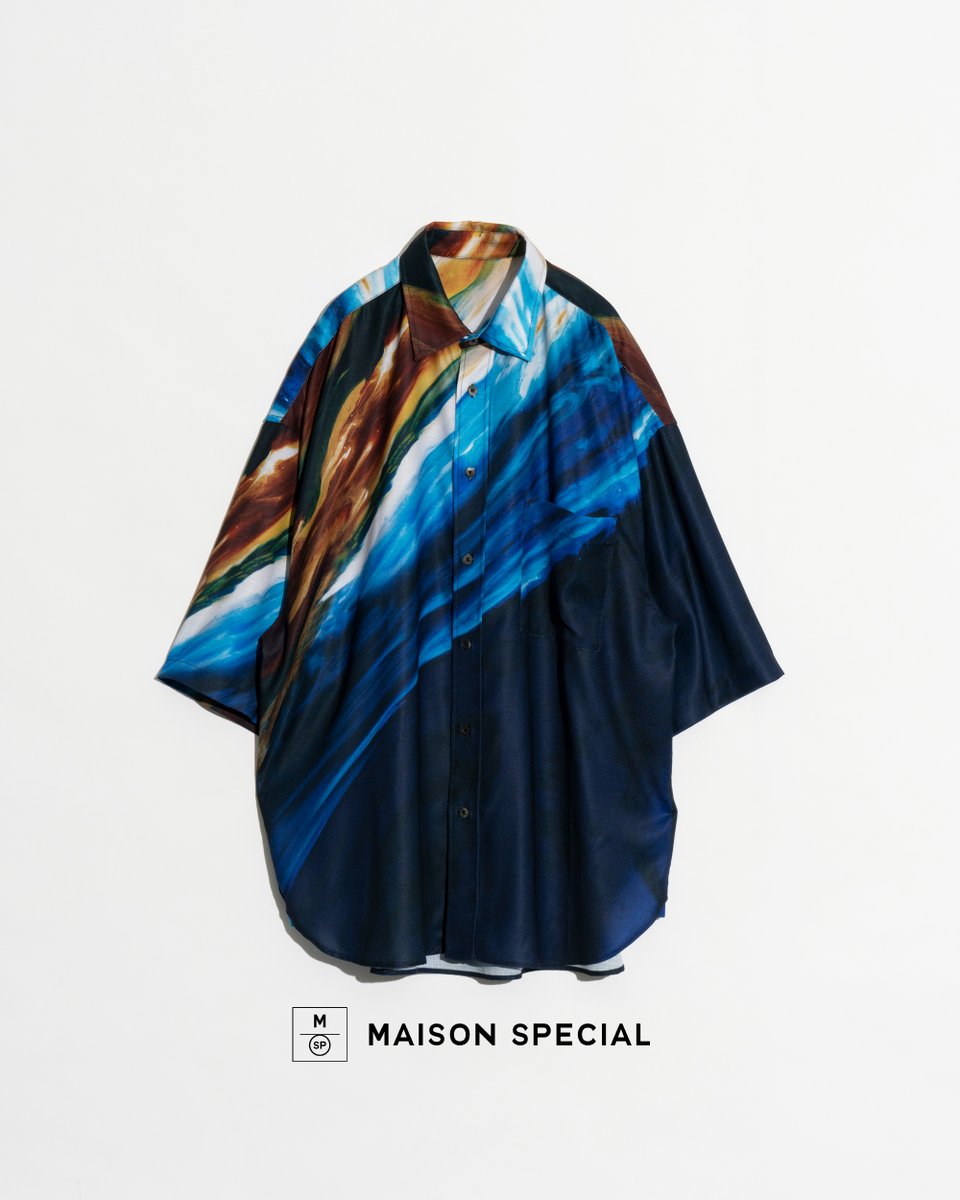 MAISONSPECIAL's tweet photo. 【COLLABORATION】

アイデアズアンドペインティング アブストラクトプライムオーバーショートスリーブシャツ

物と空間にペインティングを施し、アートピースへと創造するデザインチームideas and PAINTINGとのコラボレーションアイテム。

https://t.co/kQOXkZ2KVB

#maisonspecial https://t.co/cZHN63f3OR