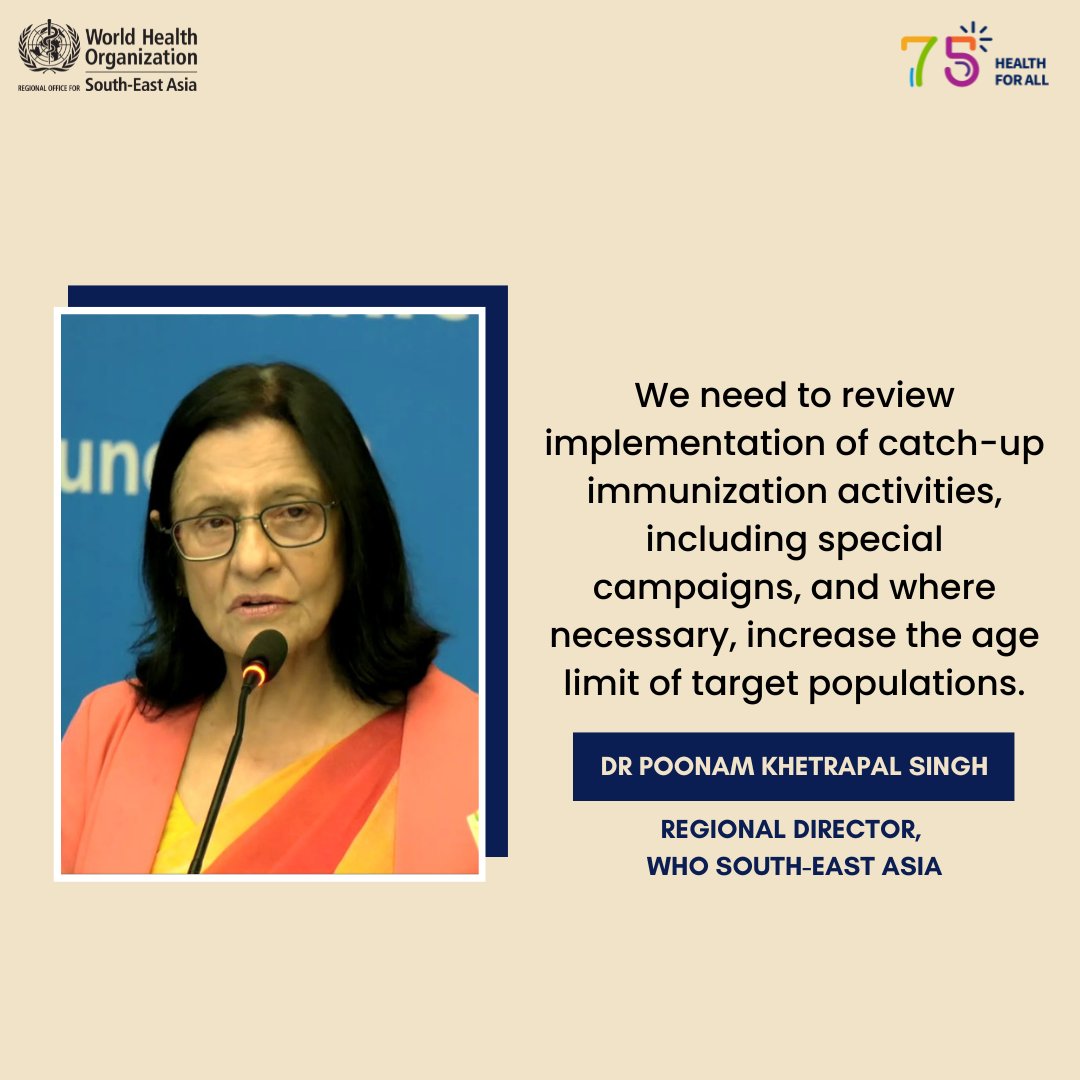 WHOSEARO's tweet photo. Catch-up immunization and special campaigns must be reviewed for further modification, if needed. https://t.co/3EkZiHOn5t