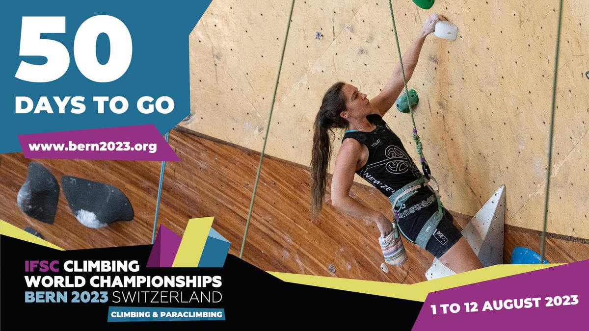 International Federation of Sport Climbing (@ifsclimbing) on Twitter photo 5️⃣0️⃣ days to go to the most anticipated event of the 2023 season!
<a href="/climbbern2023/">climbingbern2023</a> | #IFSC #SportClimbing #BernWCH #BernToClimb 5️⃣0️⃣ days to go to the most anticipated event of the 2023 season!
<a href="/climbbern2023/">climbingbern2023</a> | #IFSC #SportClimbing #BernWCH #BernToClimb