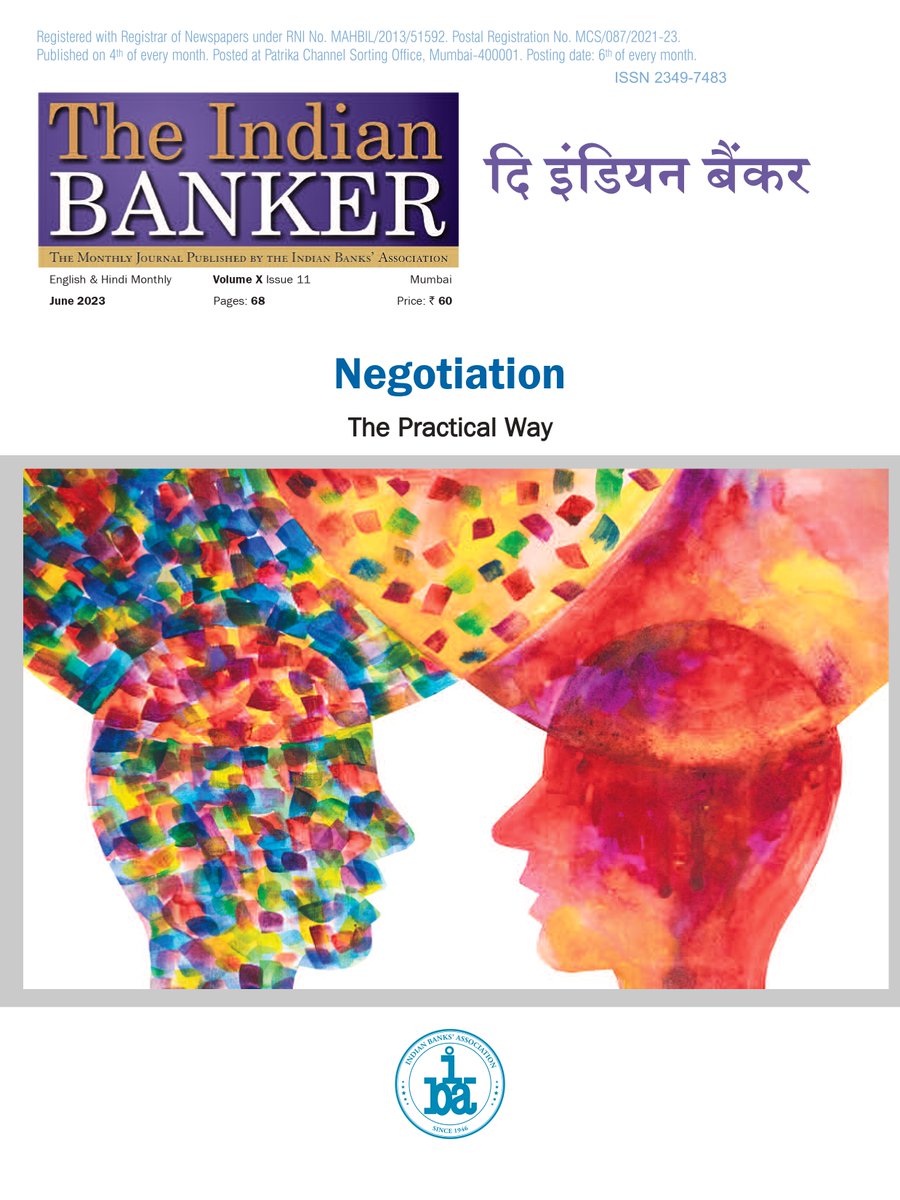 IBA releases June 2023 Edition of Monthly Journal ‘Negotiation: The Practical Way’ Click to subscribe theindianbanker.co.in #IBA #TheIndianBanker @PIB_India #DFS