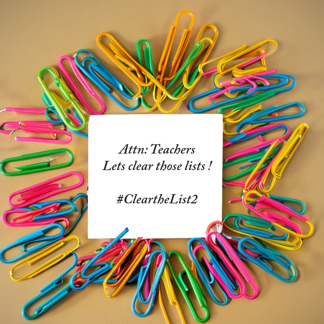 #CleartheList #SupportTeachers #BacktoSchoolSupplies #ClassroomNeeds #TeacherWishlist #EducationMatters #MakeADifference #TeacherSupport #EducationForAll #DonateSupplies #HelpOurTeachers #EmpowerEducation
#EducationCommunity #giveback #TeachersOfTwitter #TEACHers #clearthelists